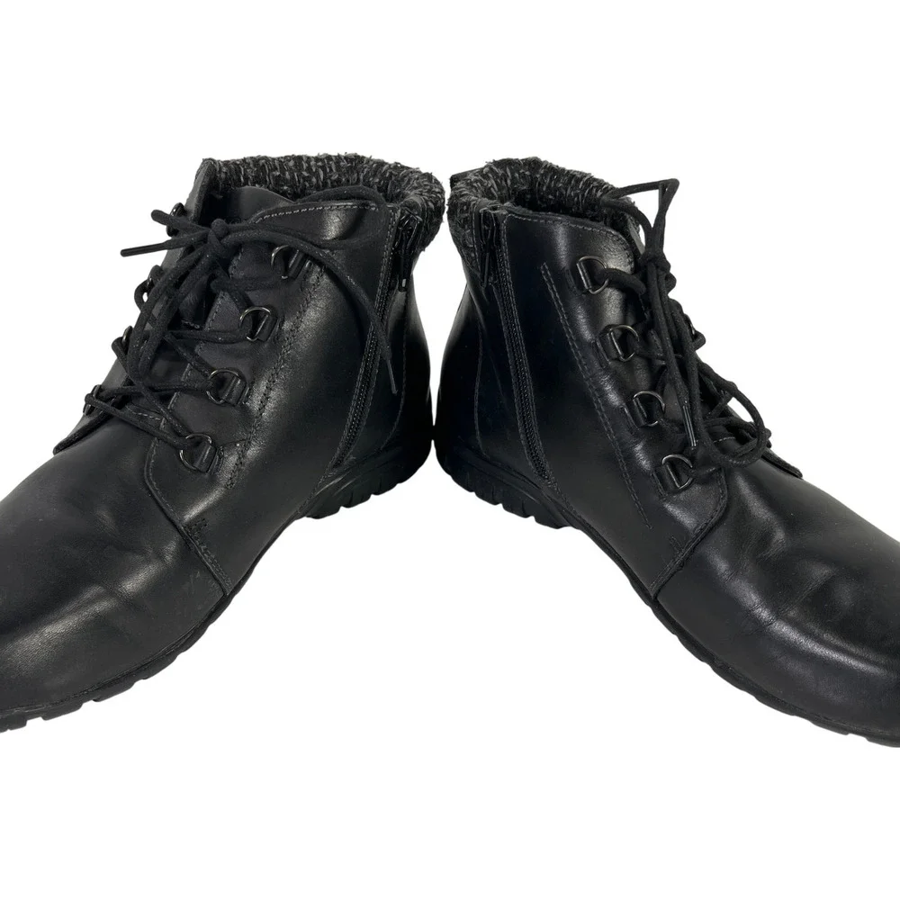 Propet Women’s Black Leather Delaney Ankle Boots - 9.5 W(D) - Picture 6 of 8